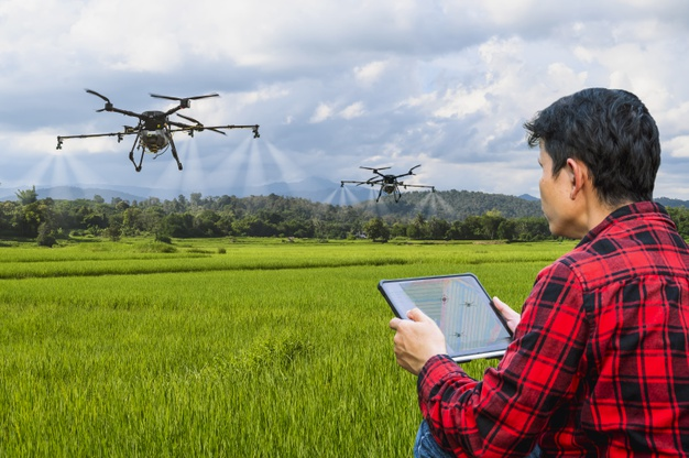Uso de drones para a aplicação de herbicidas