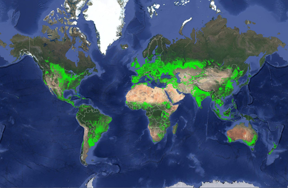 áreas agricultáveis do mundo